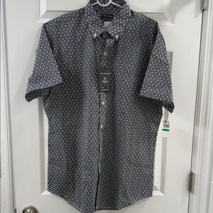 George Men's Black and White Patterned Casual Shirt